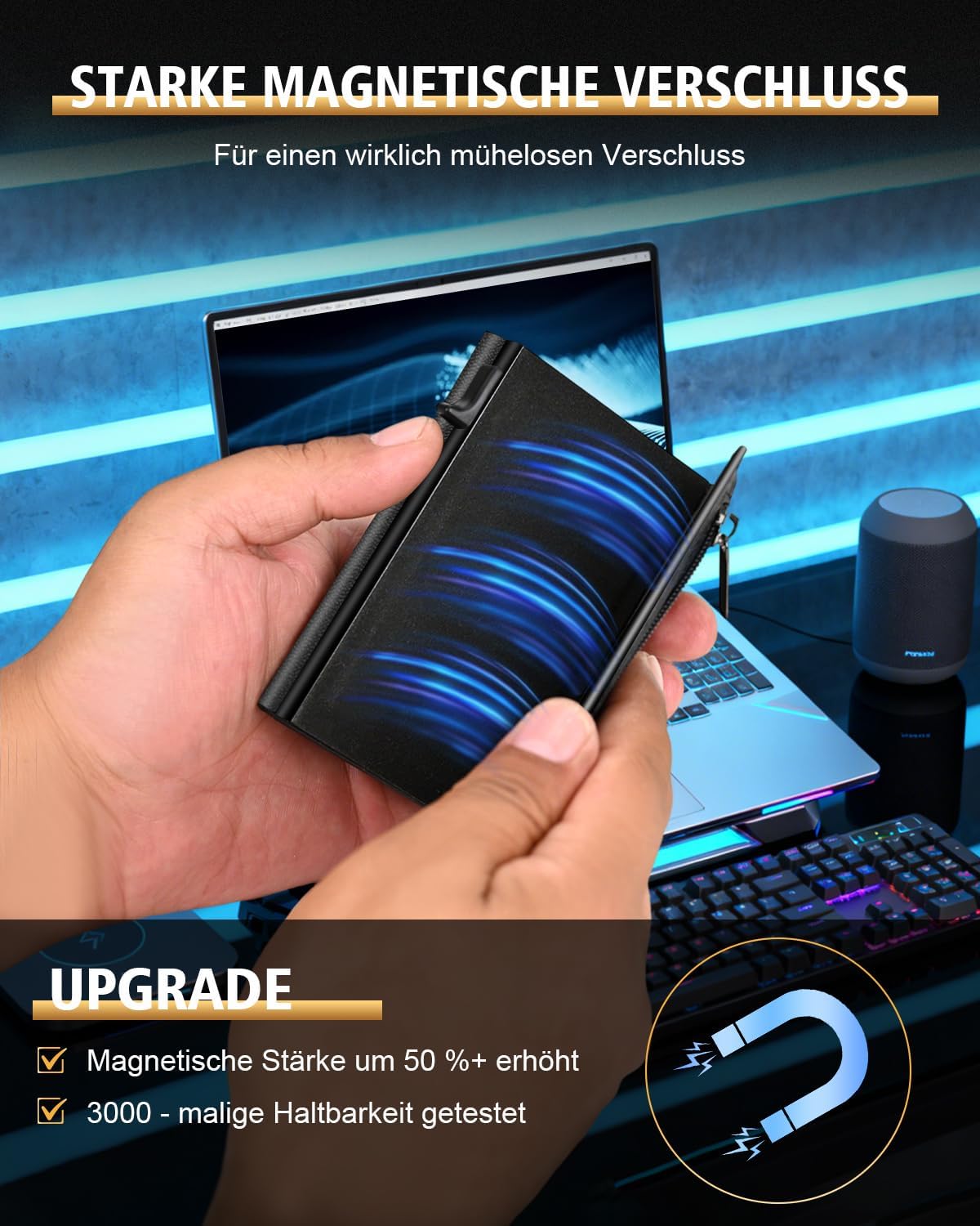 Thumbnail 5 de dwnkove Kartenetui Herren RFID Schutz 💼