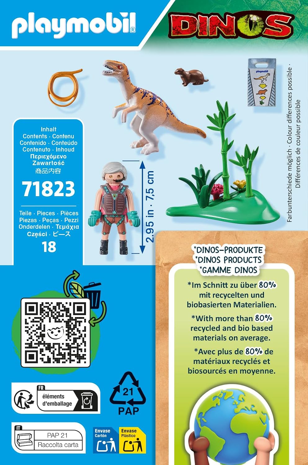 Detalle 2 de PLAYMOBIL Velociraptor dinosaur set