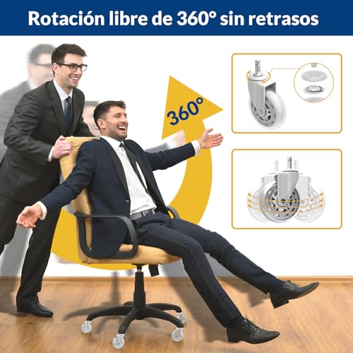 Thumbnail 5 de COSYLAND 5pcs Ruedas silla oficina 11×22 mm