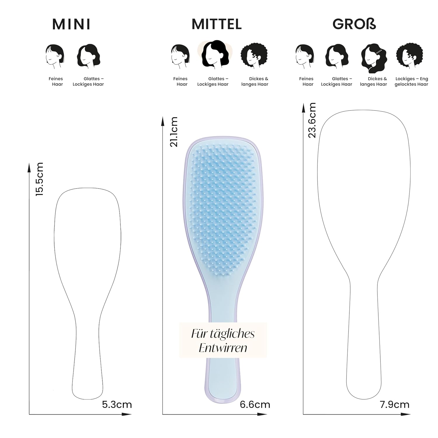 Thumbnail 2 de Tangle Teezer Ultimate Detangler Haarbürste – Für nasses & trockenes Haar (Lila Wolke Blau)