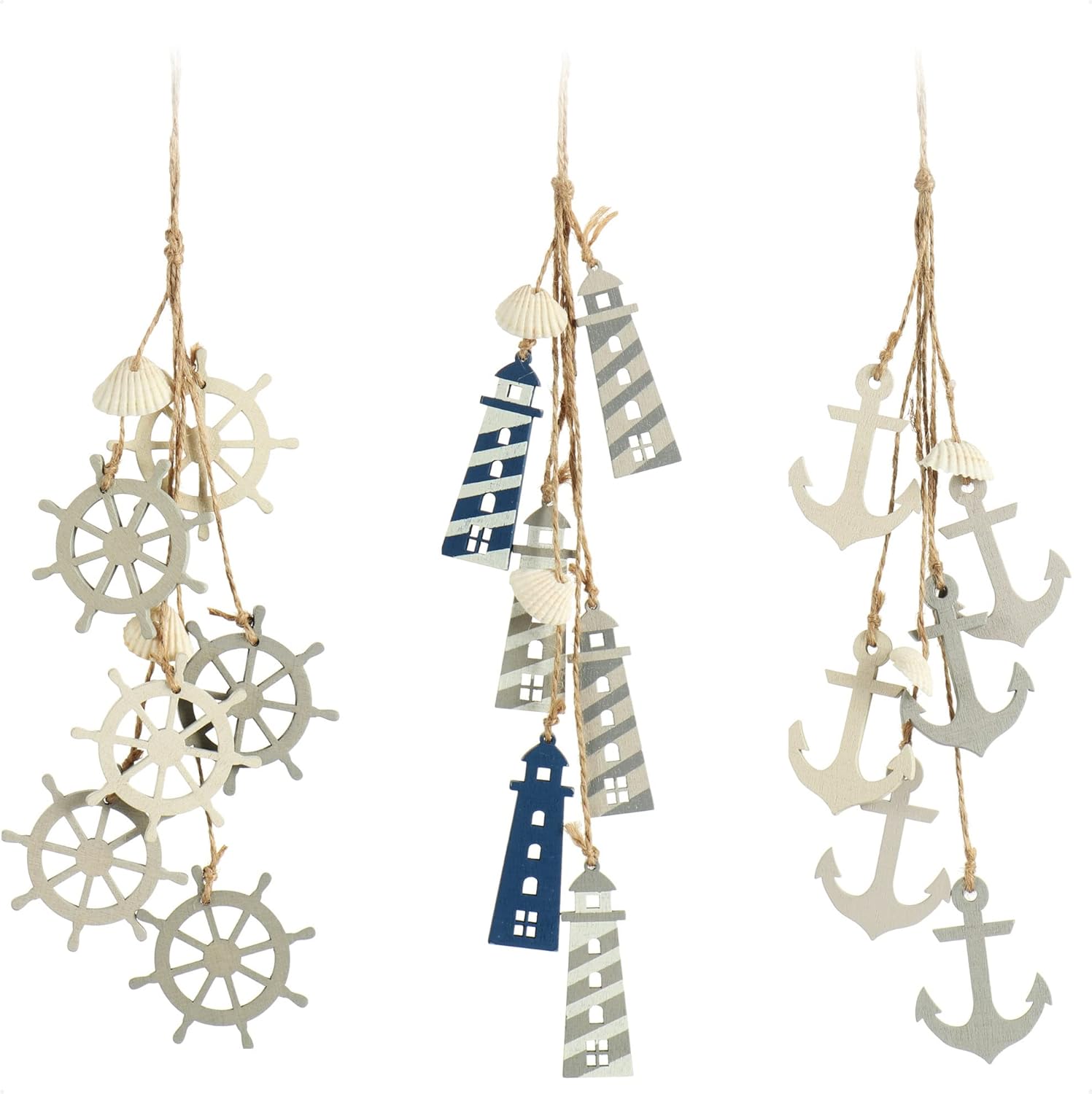 COM-FOUR 3 pièces décoration maritime 30 cm 🎏