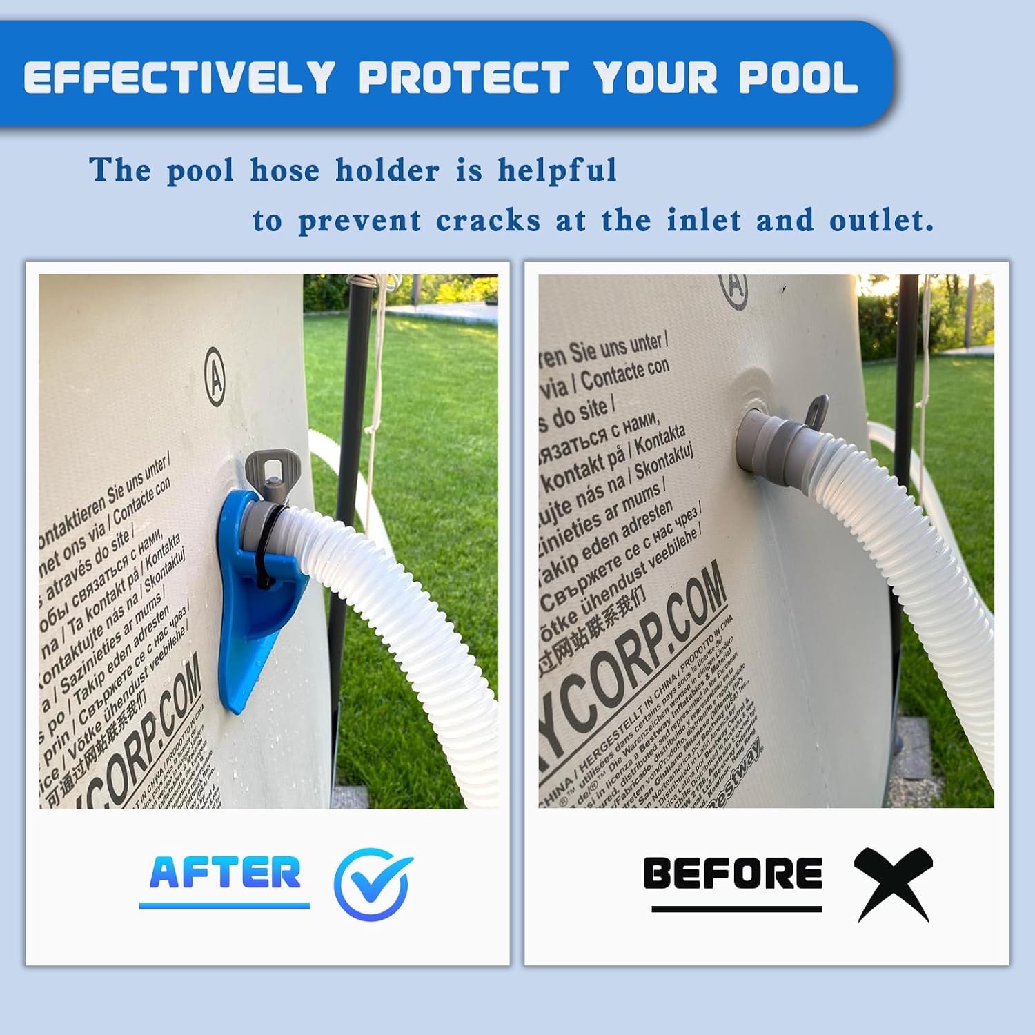 Thumbnail 3 de Supporti per tubi da piscina (2 pezzi) 26–38 mm – compatibili con Intex e Bestway