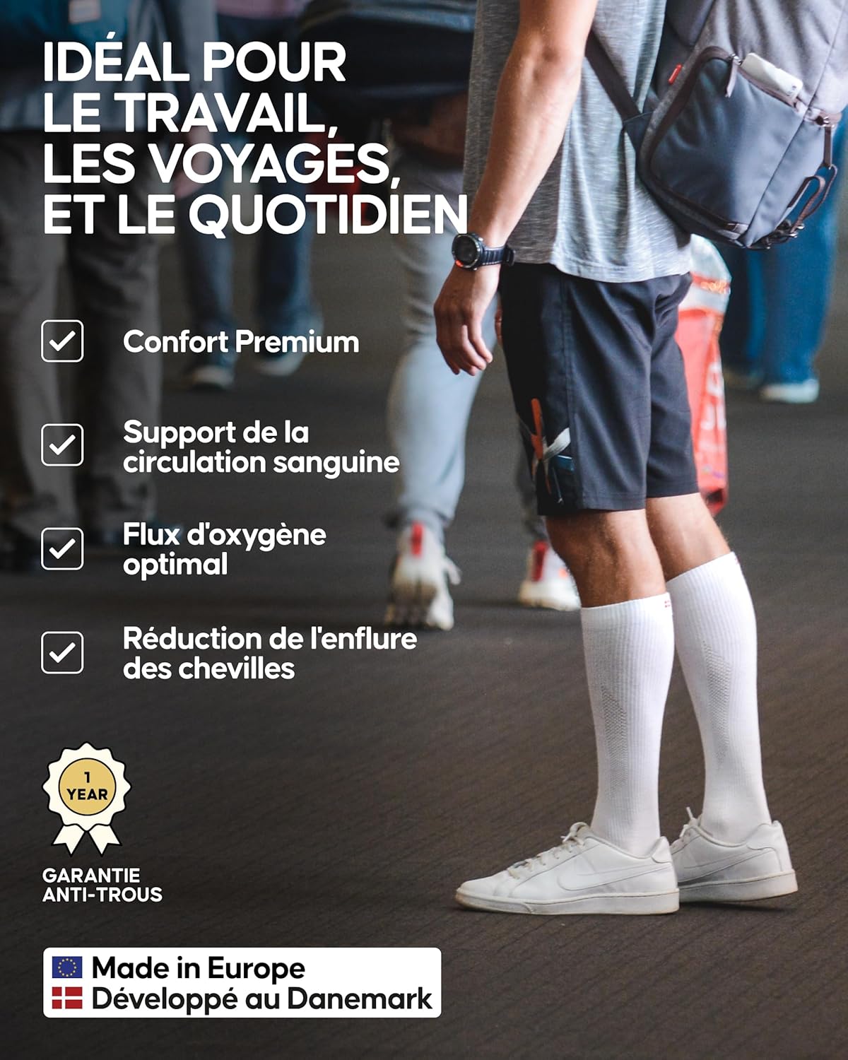 Thumbnail 2 de DANISH ENDURANCE Chaussettes 14-18 mmHg
