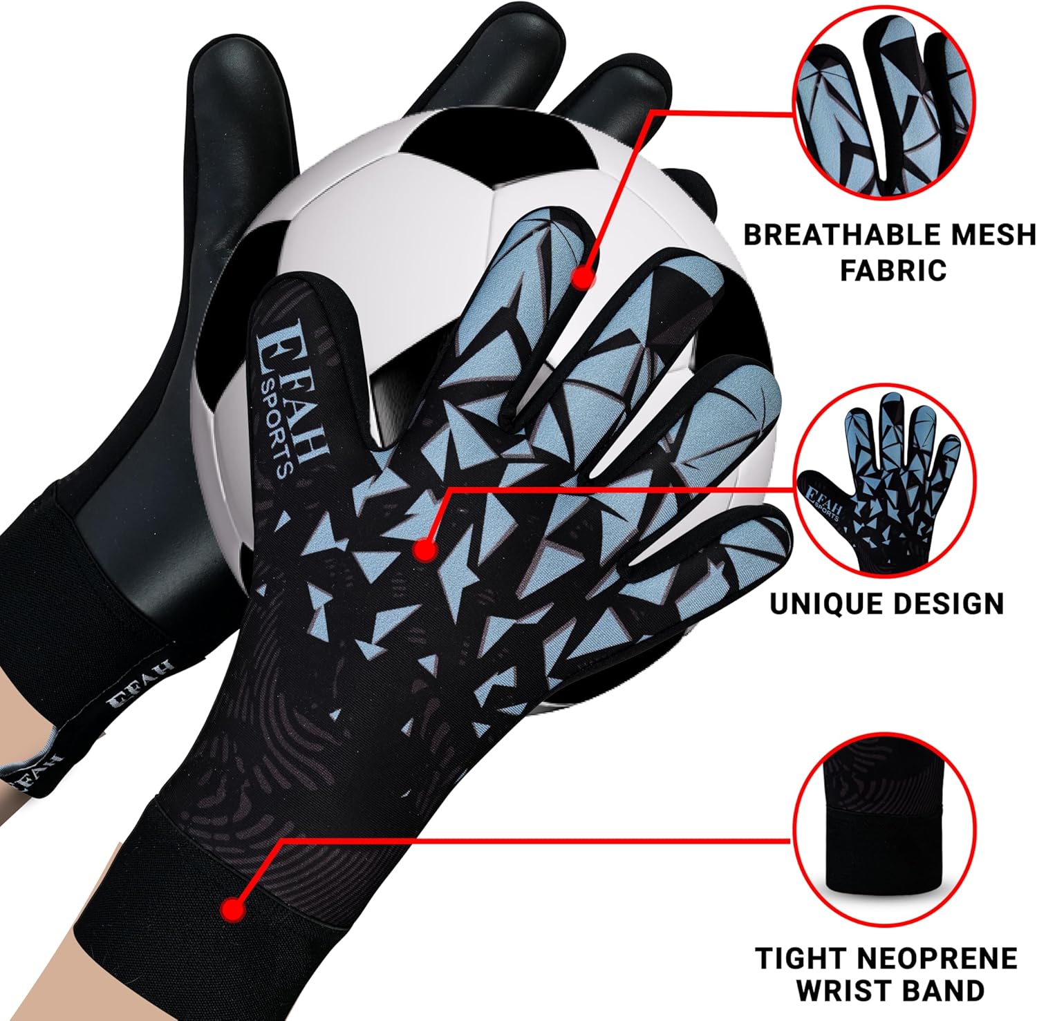 Thumbnail 4 de EFAH SPORTS Football Goalkeeper Gloves for Youth