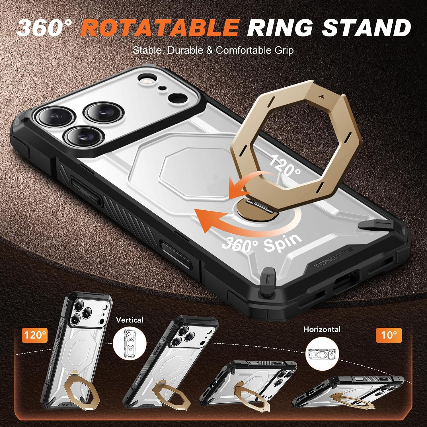 Thumbnail 3 de TONGATE iPhone 17 Pro case with MagSafe 360° stand