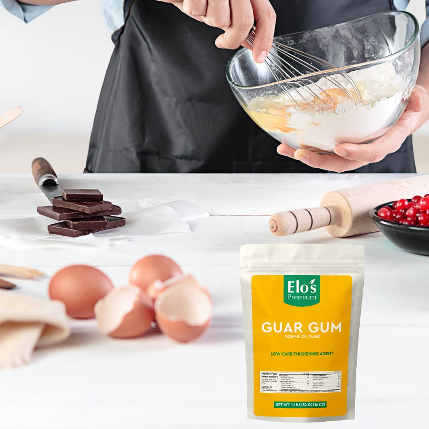 Thumbnail 3 de Elo’s Premium Guar Gum Powder, 1 lb, Pure Food-Grade Thickener