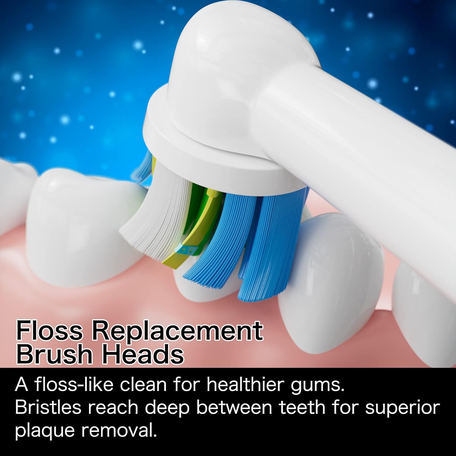 Thumbnail 2 de Sulkiwe Toothbrush Head Compatible with Braun Oral-B Electric Toothbrushes — 8-Piece Set (2 Cross, 2 Precision, 2 Sensitive, 2 Floss Clean)