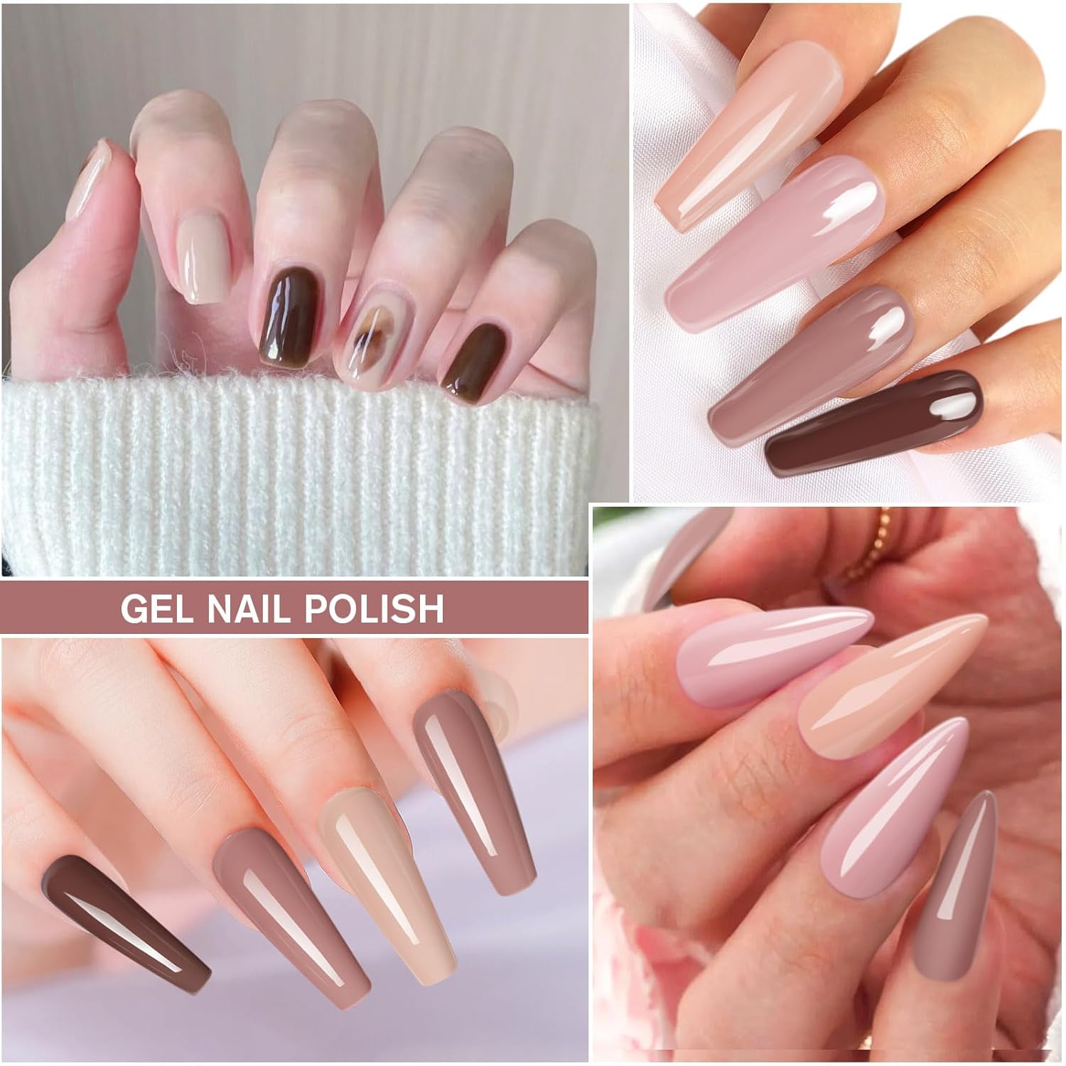 Thumbnail 6 de Shining She UV-Nagellack Set mit 6 Farben (Herbst/Winter Nude & Beige Töne) – Soak-off für LED/UV, 8 ml