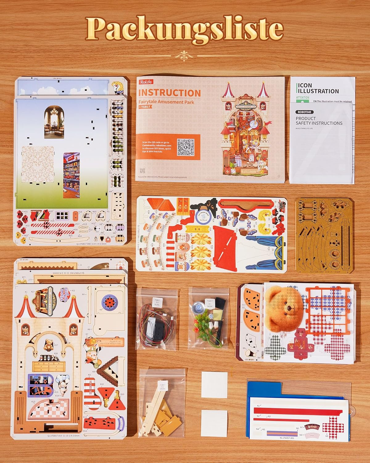 Thumbnail 6 de Rolife Book Nook Parc d'Attractions Féérique – Kit puzzle 3D en bois avec éclairage