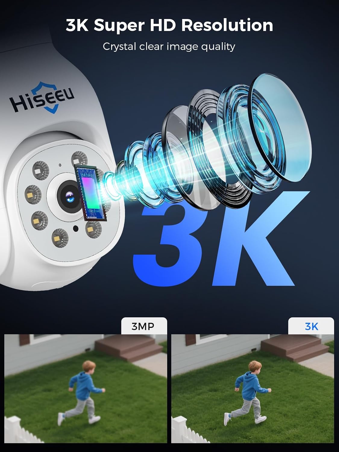 Thumbnail 1 de Hiseeu 3K 5MP Wireless CCTV System 1TB