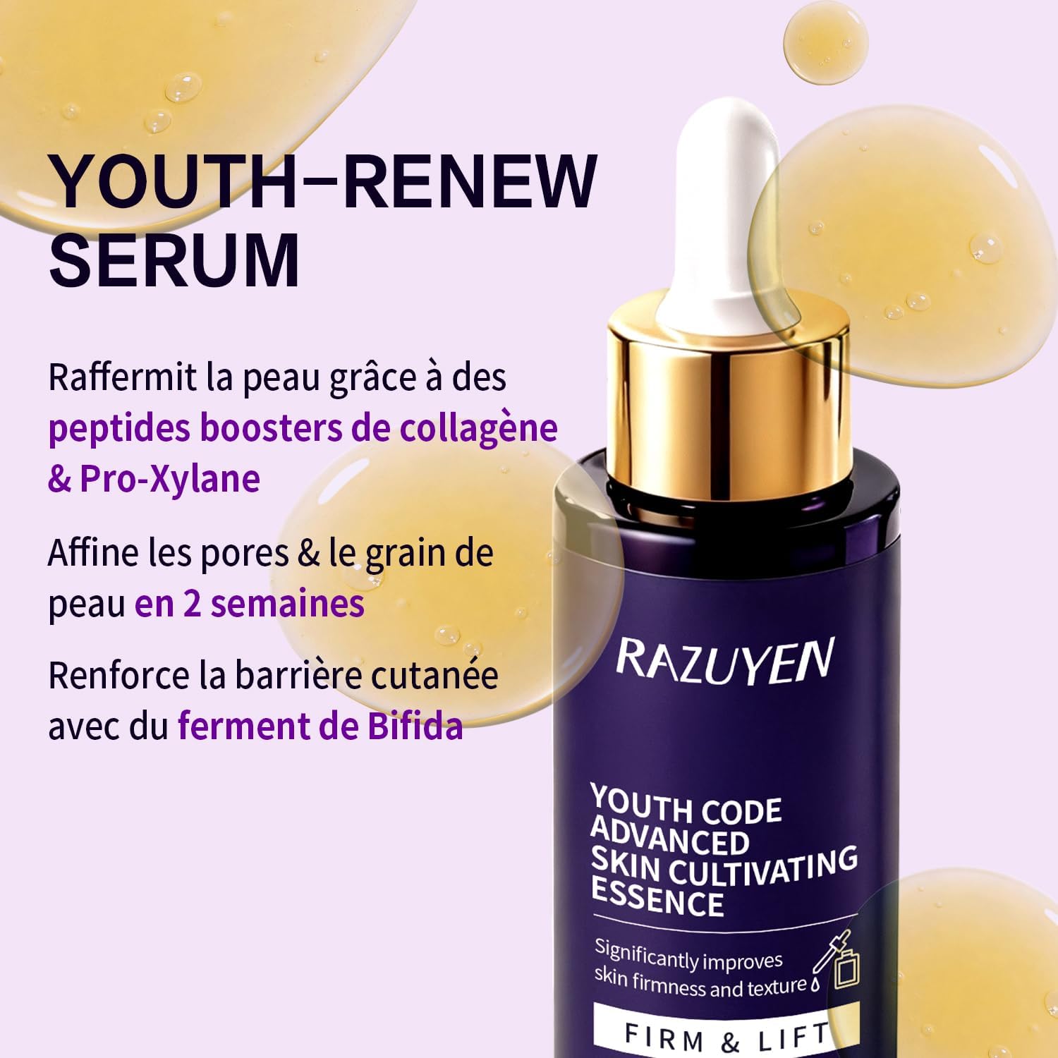 Detalle de RAZUYEN Peptide Gezichtsserum, 30 ml: gel met collageen en hyaluronzuur