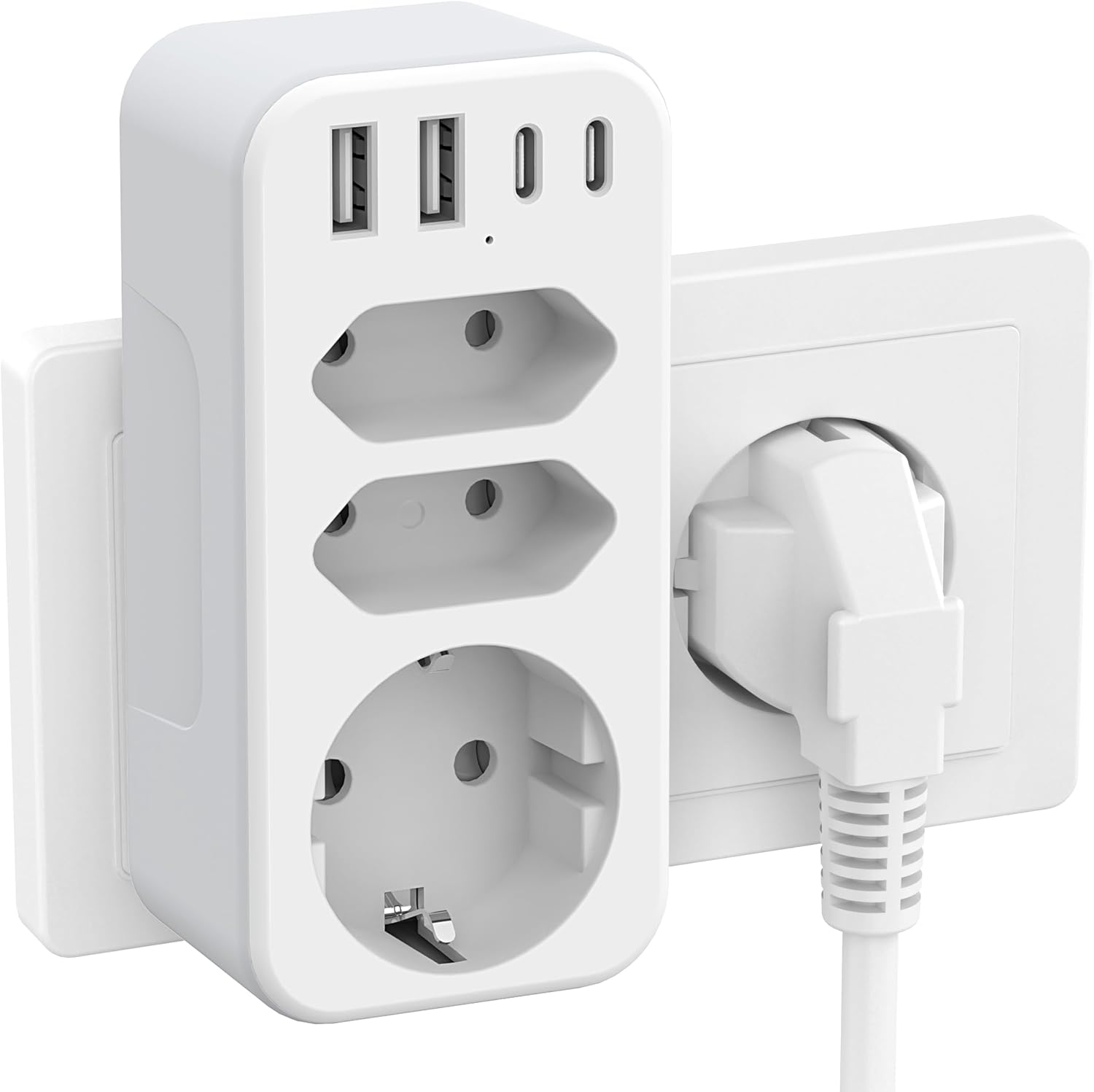 Multipresa JSVER con 3680 W, ricarica USB