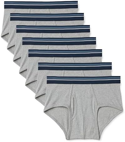 Detalle de Amazon Essentials Men's Cotton Breathable Tag-Free Briefs Underwear, Multipacks