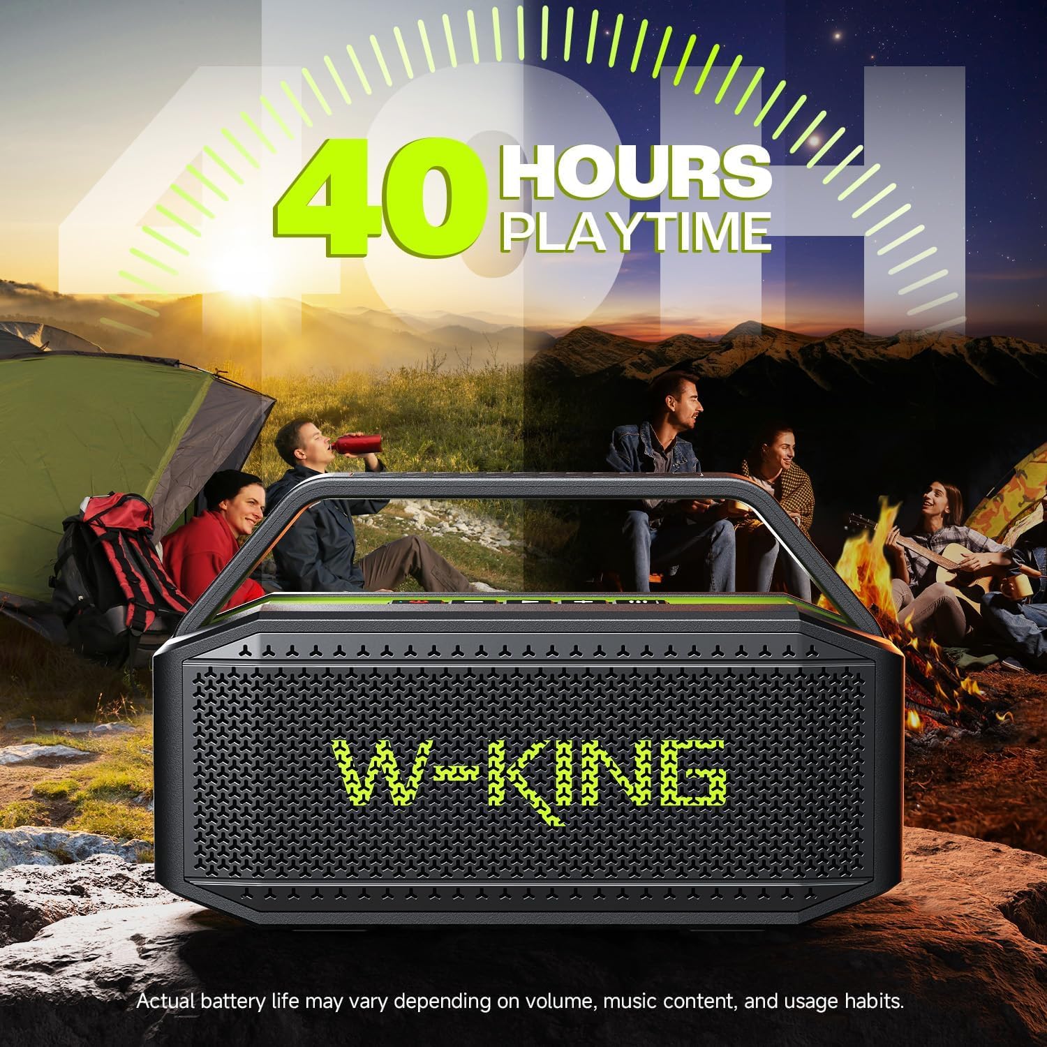 Thumbnail 6 de W-KING D9-1 Musikbox Bluetooth Groß – 60W, IPX6, Outdoor-Partybox mit 120W Stereo-Paarung
