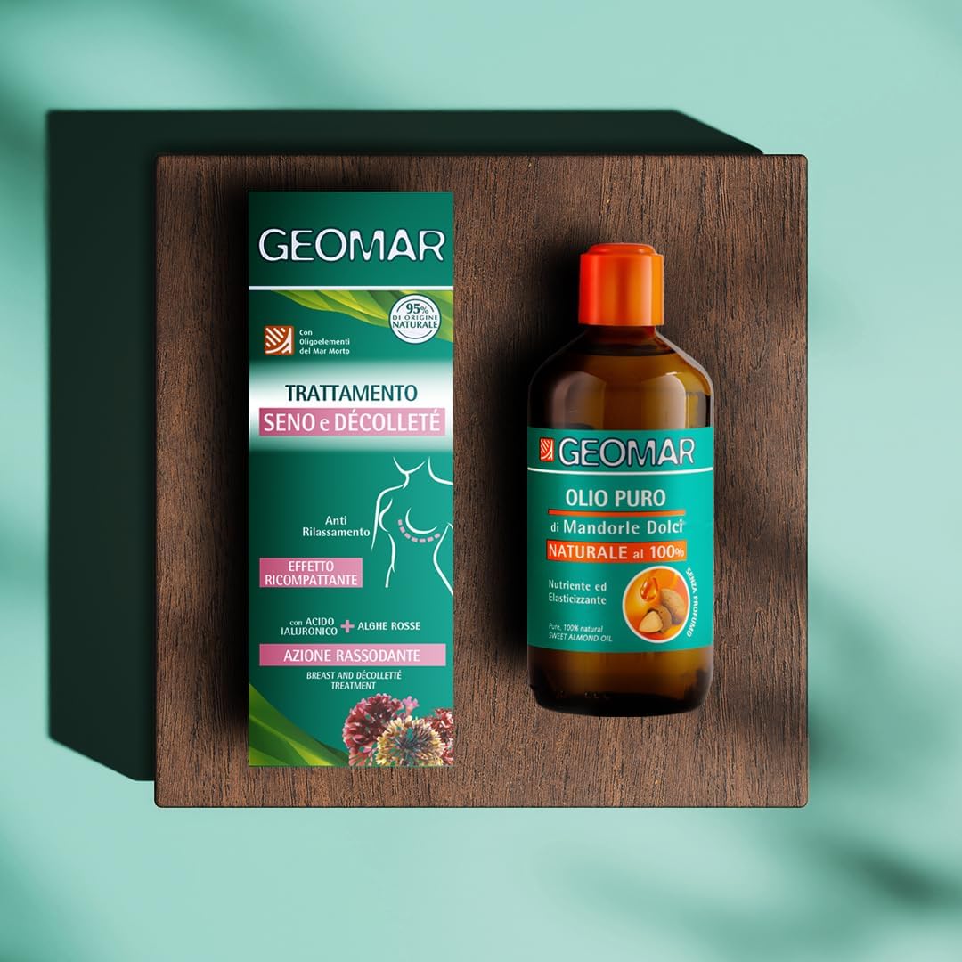 Detalle de GEOMAR Trattamento Seno e Décolleté con Acido Ialuronico e Olio di Mandorla, DERMOCEA® – 150 ml