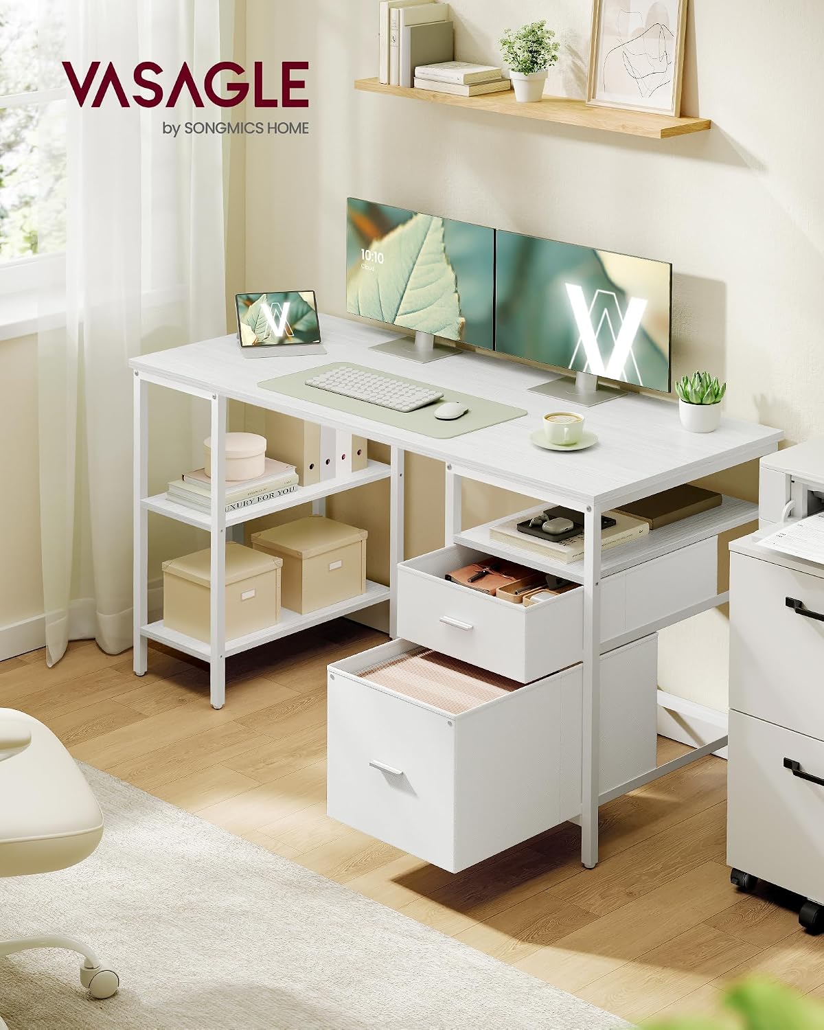Detalle 2 de VASAGLE LWD104WF01 140x60cm work desk
