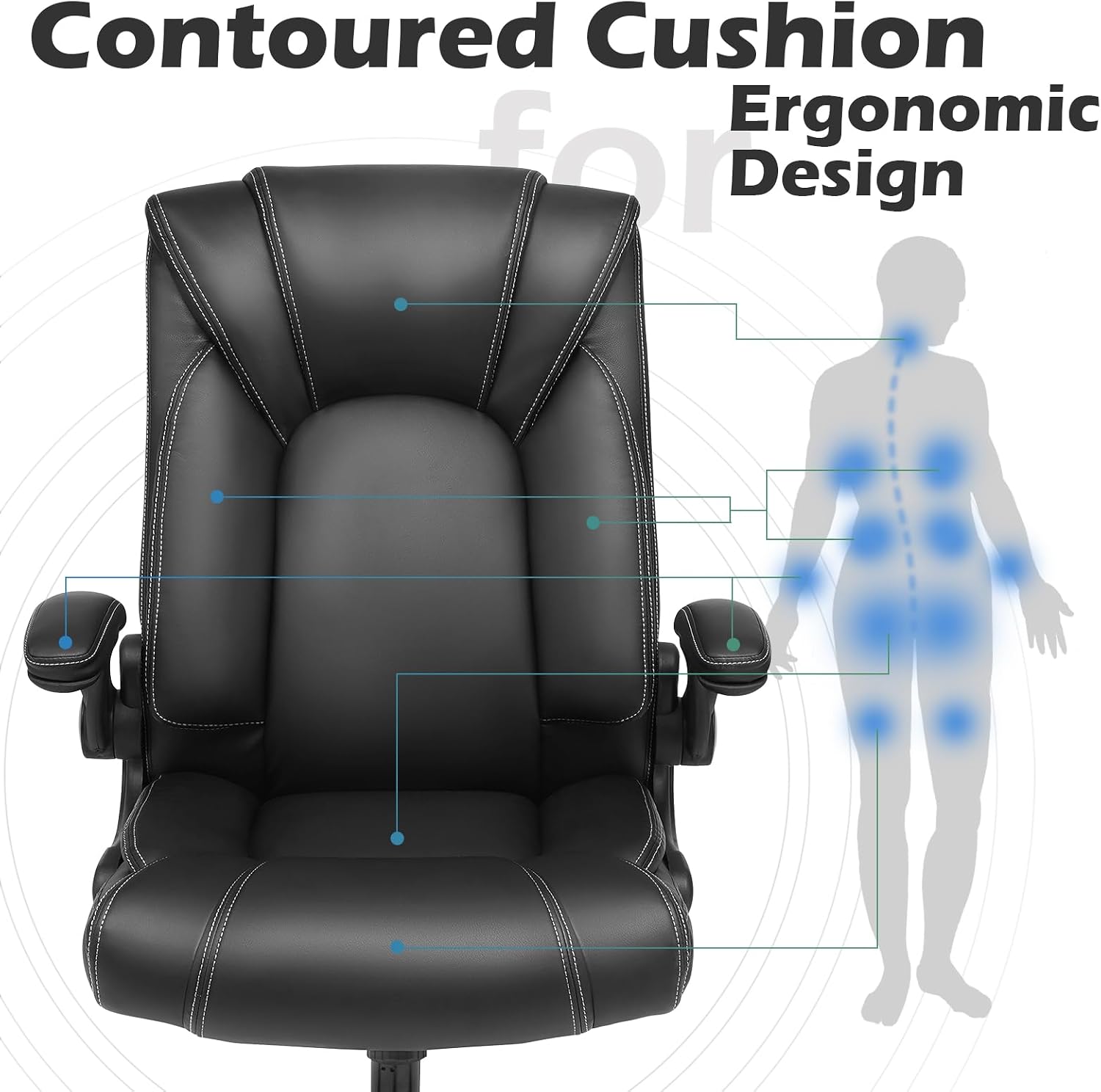 Detalle 1 de Executive Office Chair with Flip-Up Arms