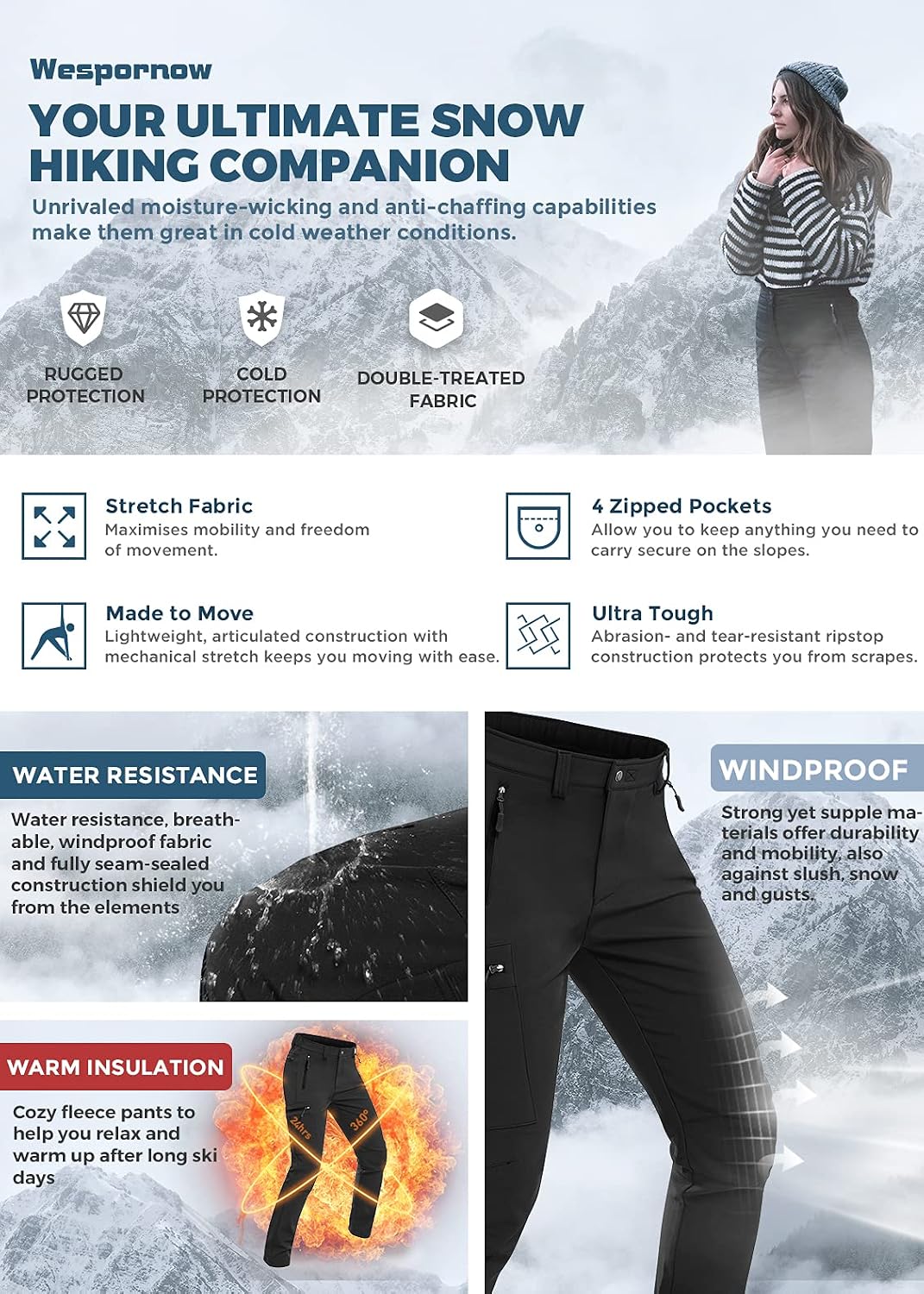 Detalle 2 de Wespornow Fleece Lined Hiking Pants