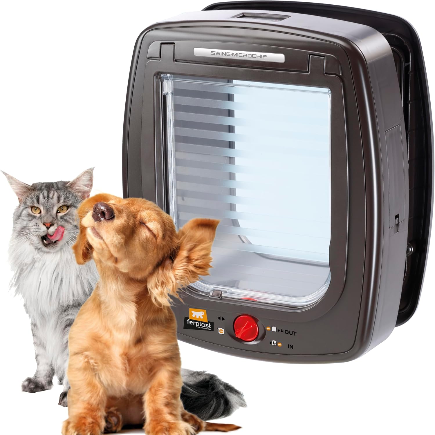 Ferplast SWING MICROCHIP Large porte pour petits chiens et chats