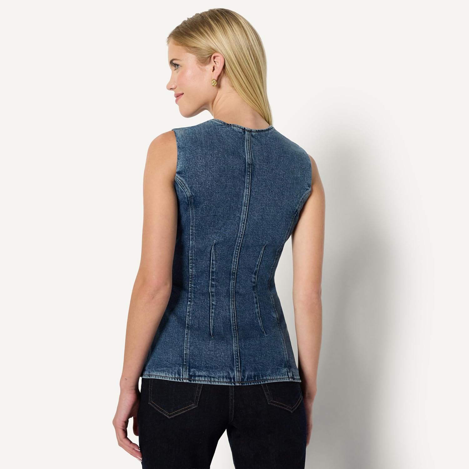 Detalle de Amazon Essentials Women's Denim Vest Regular Fit