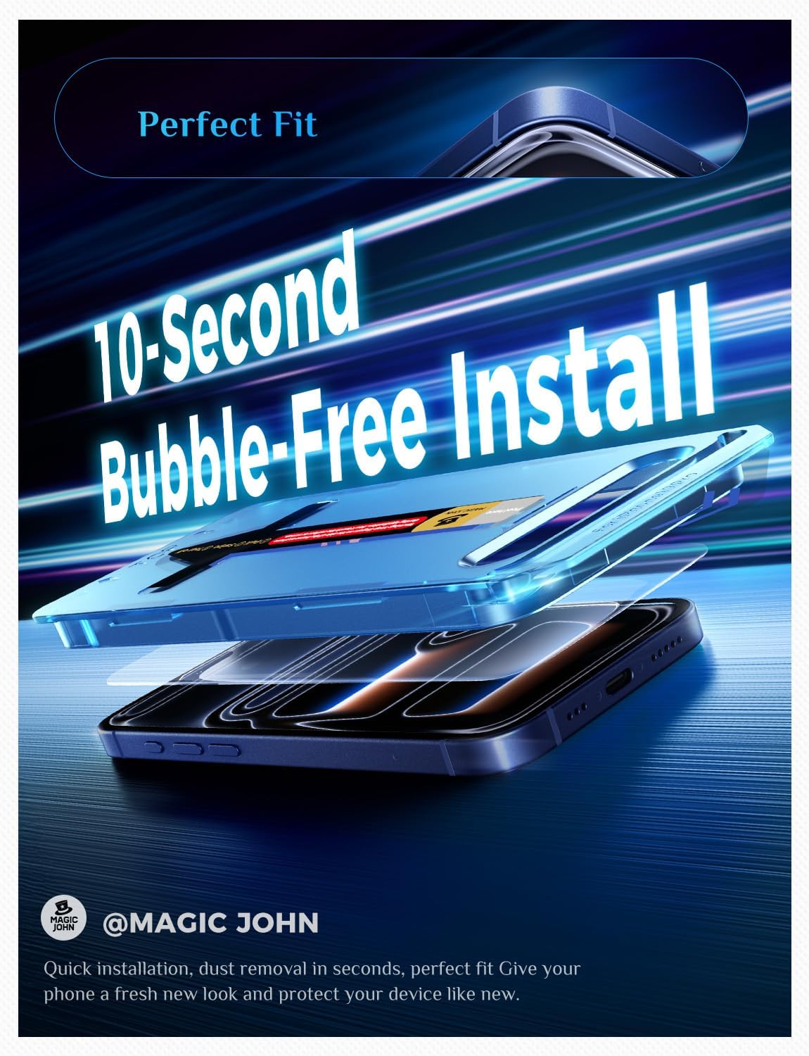 Thumbnail 4 de MAGIC JOHN 2 Pack iPhone 17 Pro 6.3" Screen Protector