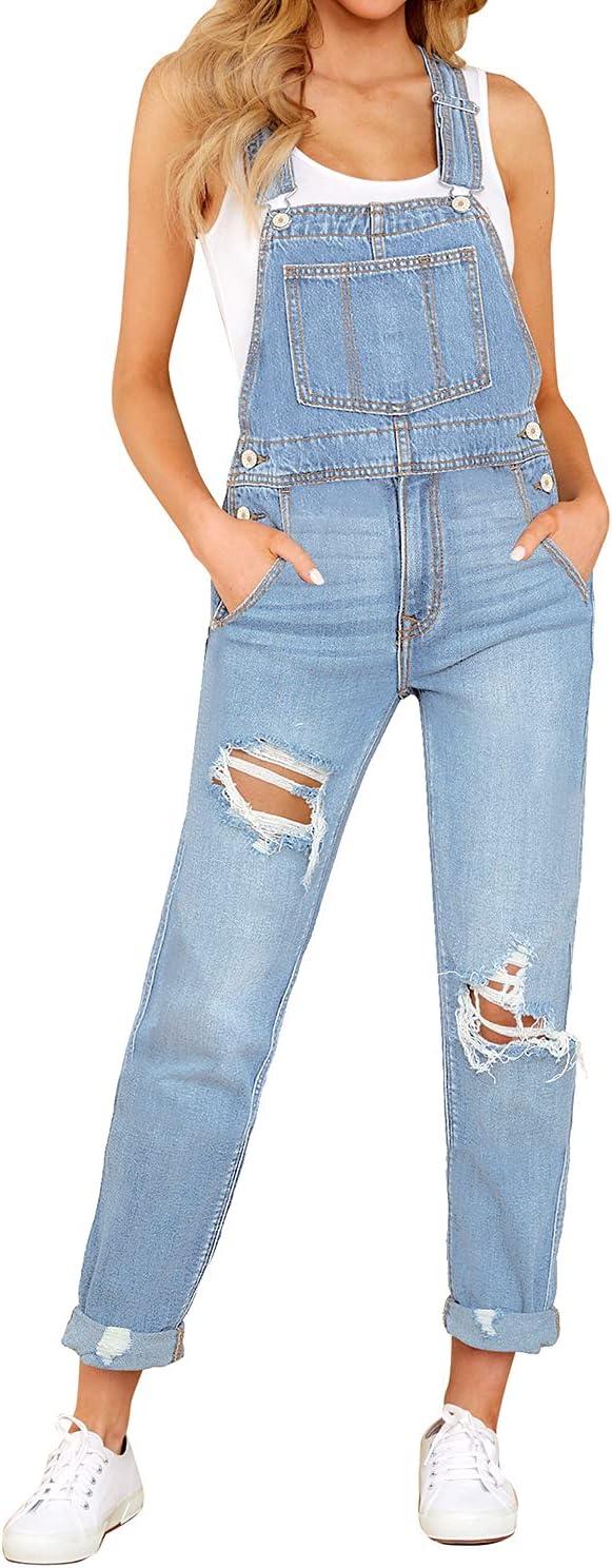 Thumbnail 6 de luvamia Women's Casual Denim Bib Overalls — Stretch Jumpsuit