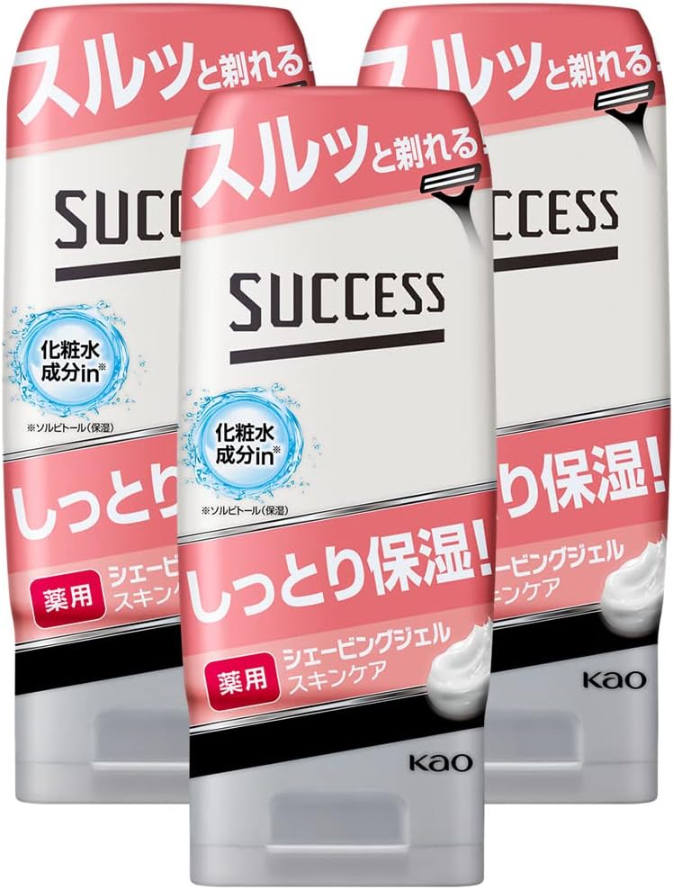 Detalle de サクセス 薬用シェービングジェル 多枚刃カミソリ用 180g×3個セット