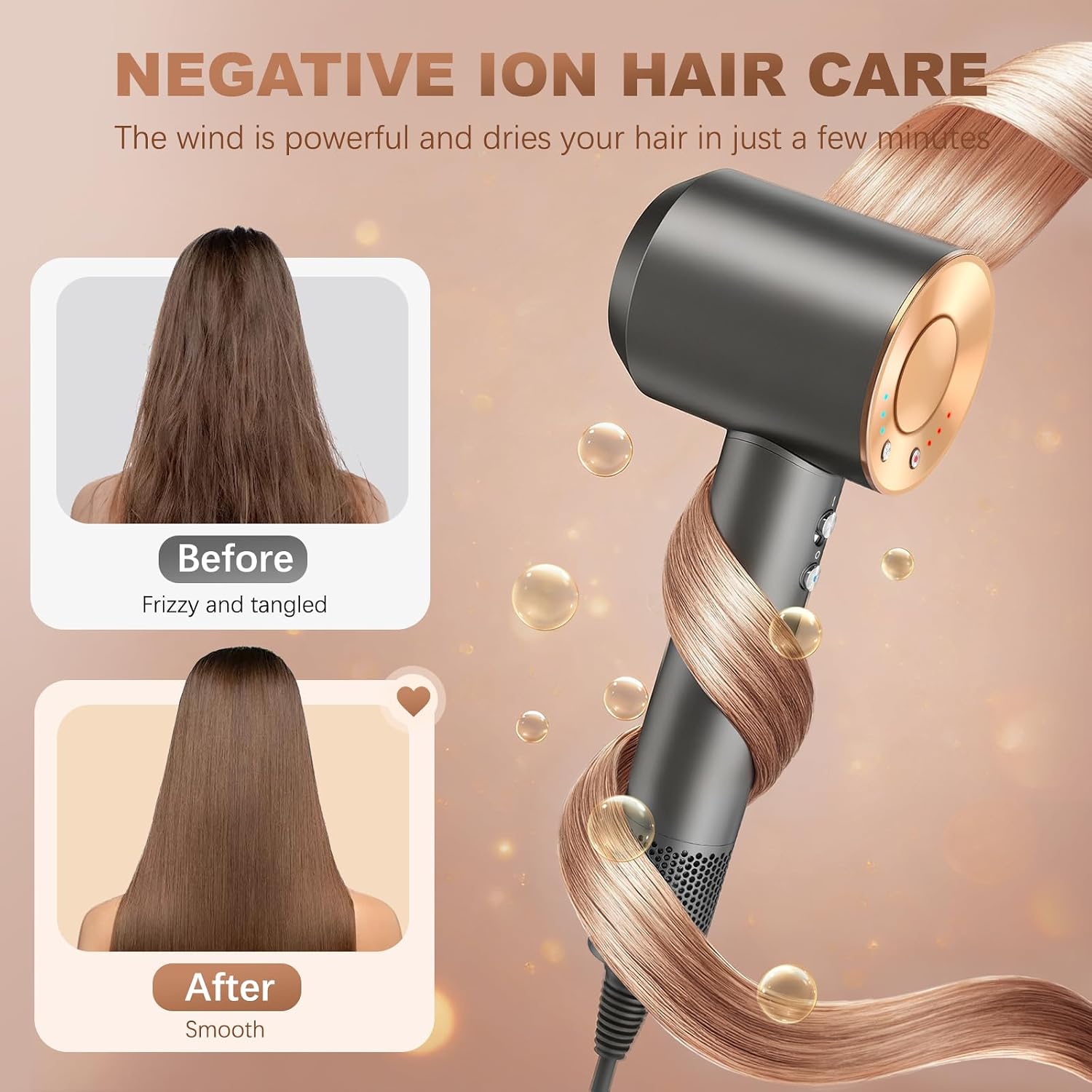 Thumbnail 4 de Ionic Hair Dryer 2000W with 110000 r/min Brushless Motor and NTC Smart Temp Control