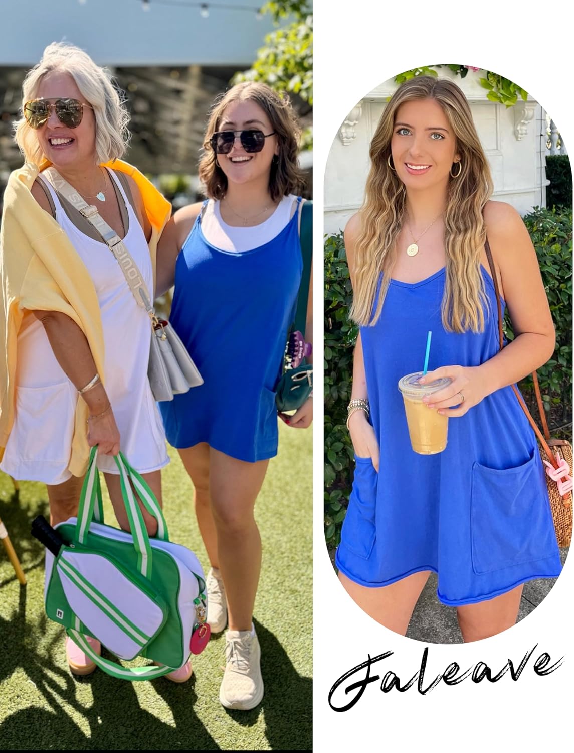 Detalle de Faleave Women's Summer Sleeveless Mini Dress with Pockets - Athleisure Mini Dress