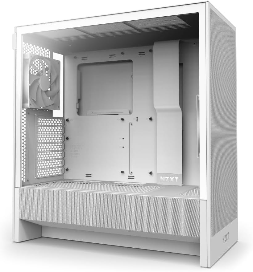 Detalle de NZXT H5 Flow v2 CC-H52FW-01 ミドルタワーPCケース、メッシュパネル・120mmファン2基搭載