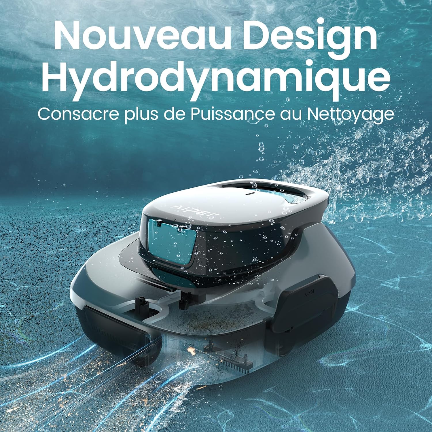 Detalle de AIPER Scuba SE Robot Piscine — Nettoyeur sans Fil compact pour piscines hors-sol jusqu’à 80 m²