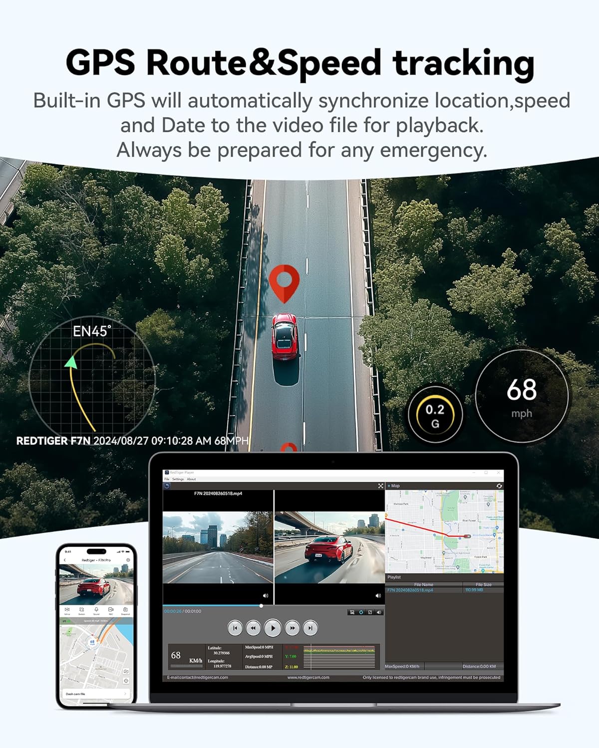 Detalle 2 de REDTIGER F7N Pro 4K Dual Dash Cam