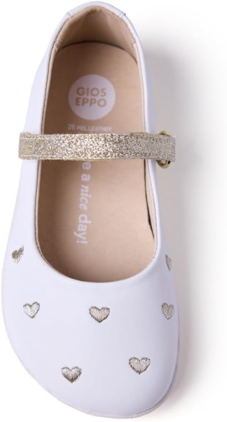 Thumbnail 2 de GIOSEPPO Hemse Chaussure bébé Fille – Ballerines cuir à broderies cœur et finition scintillante