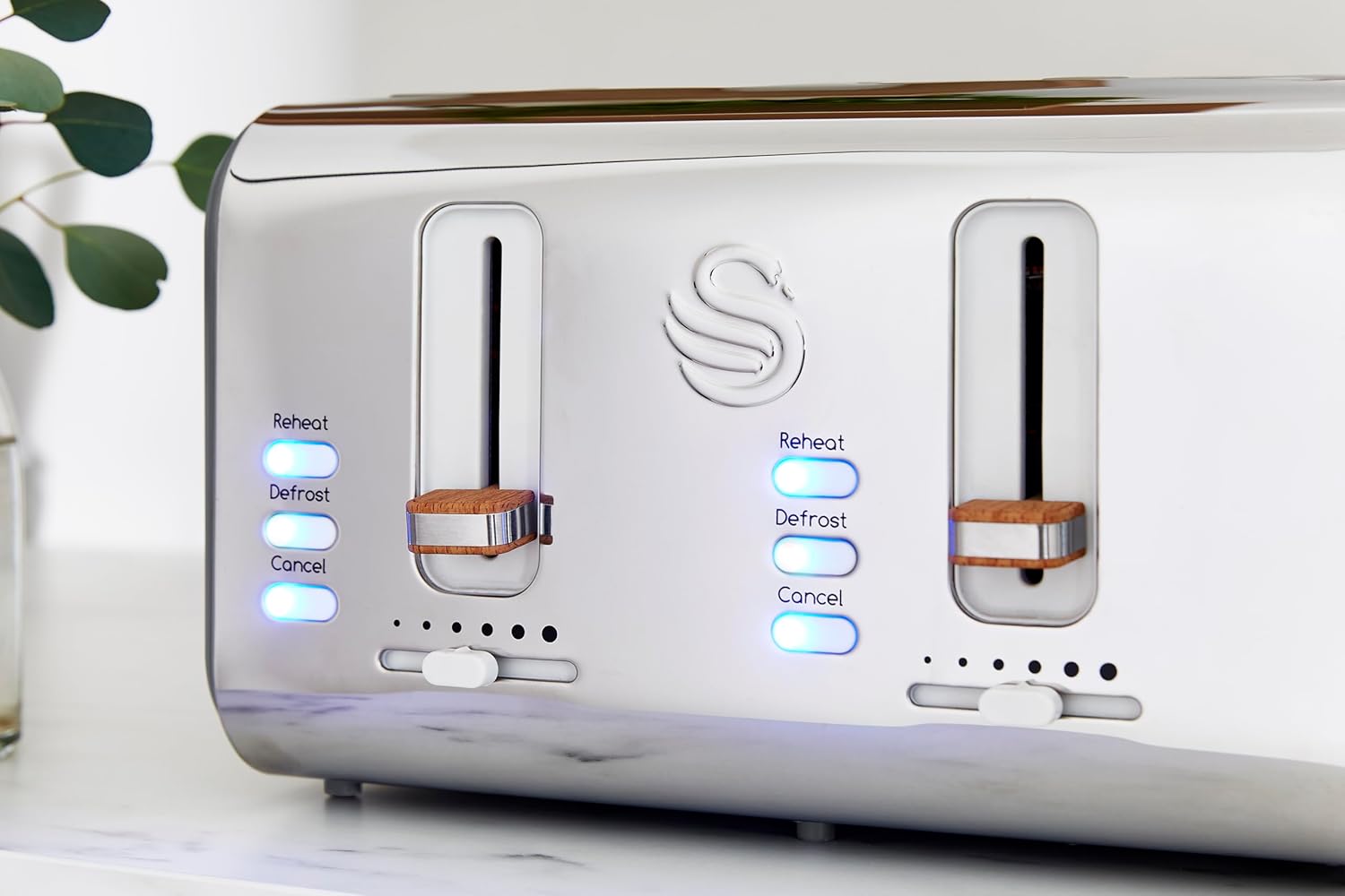 Thumbnail 4 de Swan ST14620GRYN 1500W 4 Slice Toaster