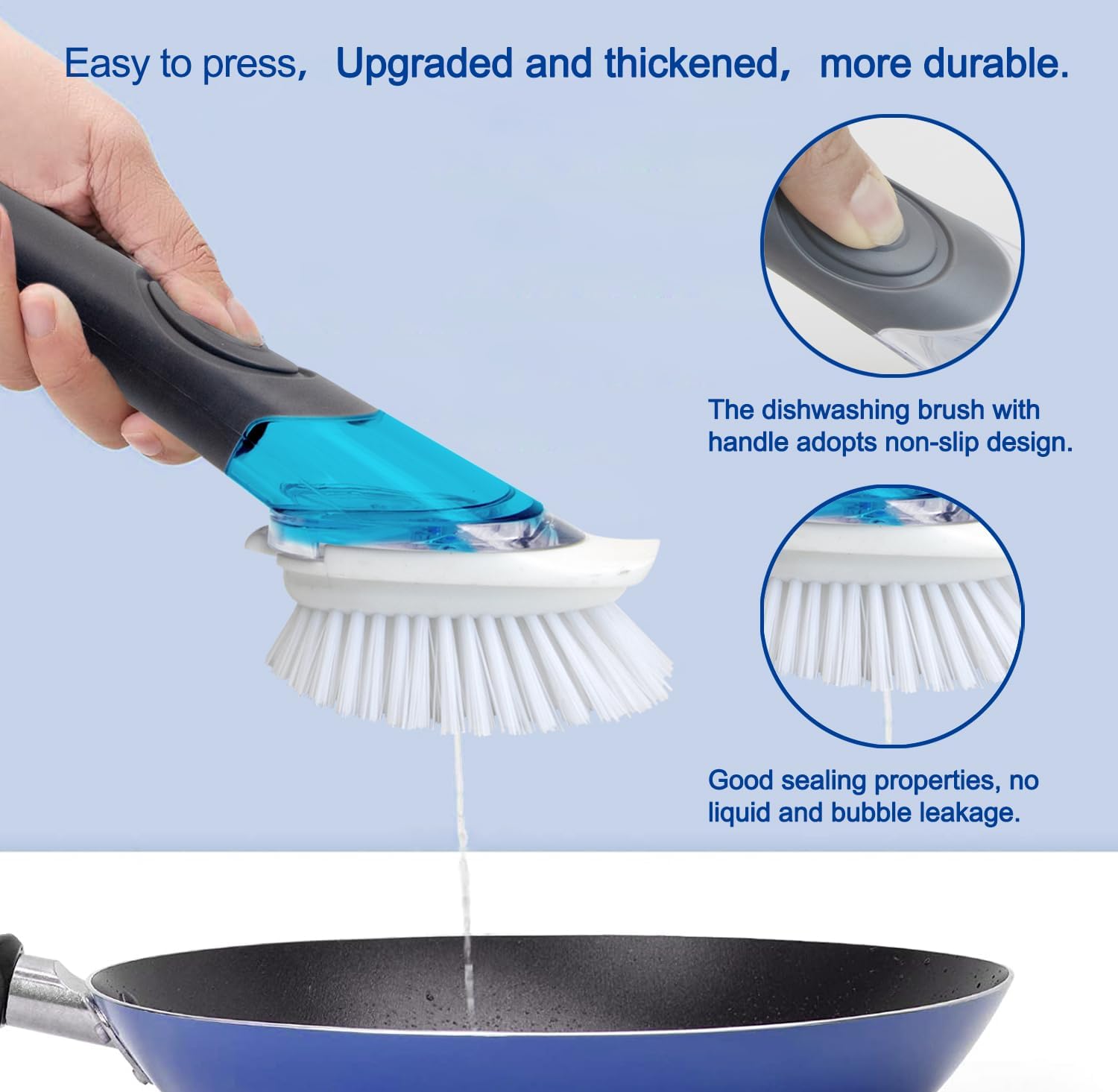Detalle de CELOX Soap-Dispensing Dish Brush, Gray