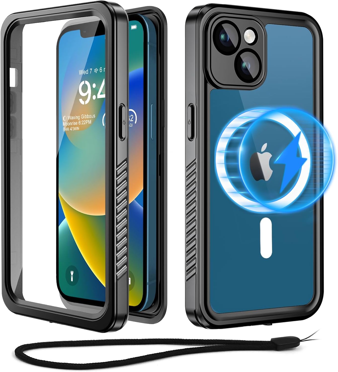 Detalle de Beeasy Waterproof MagSafe Case for iPhone 13 (6.1”) with Built-in Screen Protector