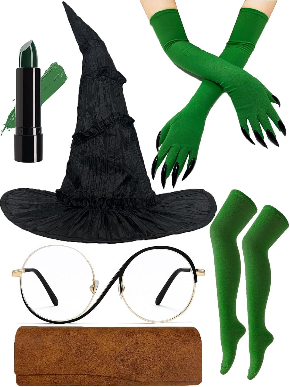 Detalle de Wakejoy Witch Costume with Green Gloves