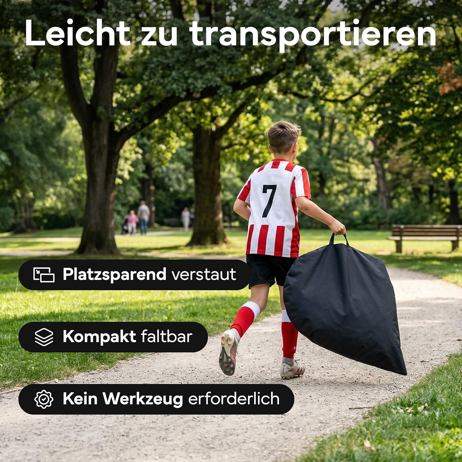 Detalle de NEOLYMP Fußballtor Kinder Set – Faltbare Tore für Garten & Outdoor