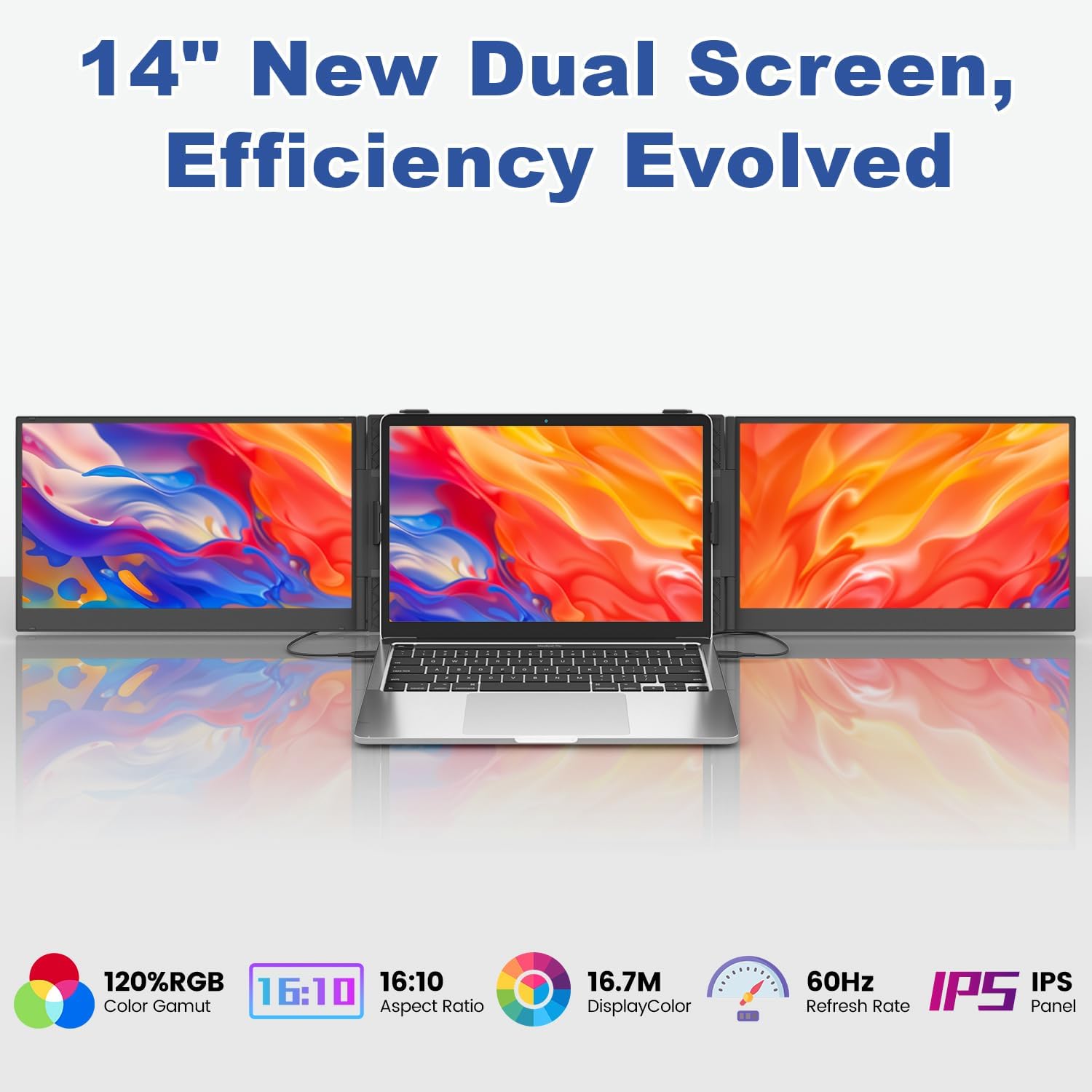 Thumbnail 1 de Teamgee 14" Laptop Bildschirm Extender für 13,3–17,3" Notebooks (IPS, FHD 1080p, 0,9 kg)