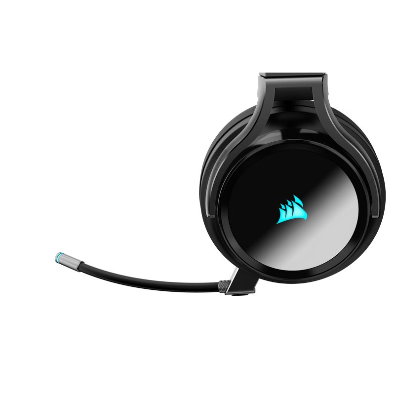 Detalle de Corsair Virtuoso RGB Wireless 7.1: auriculares gaming inalámbricos de sonido envolvente