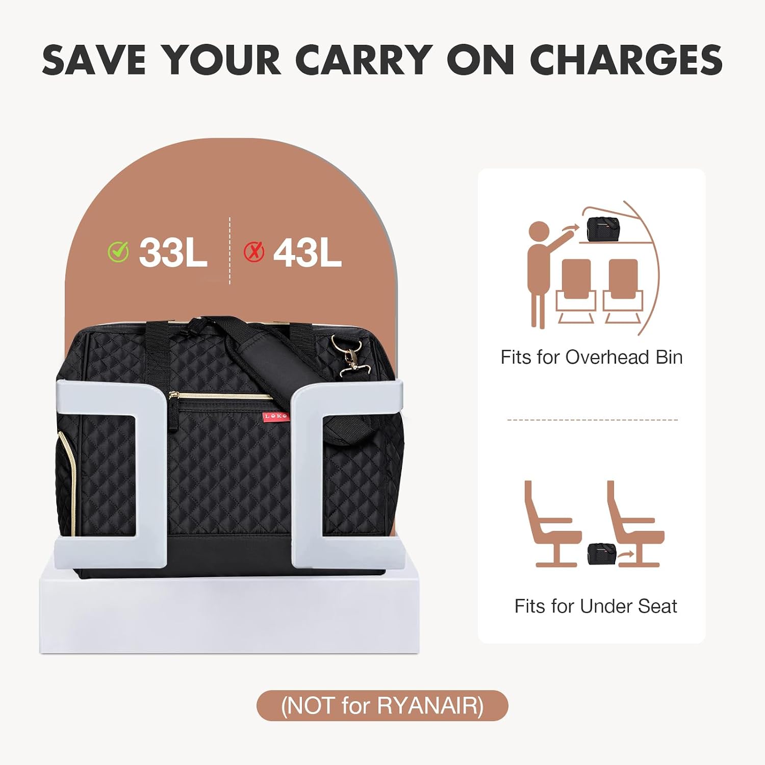 Thumbnail 4 de Lekesky Weekend Overnight Bag 45L duffle