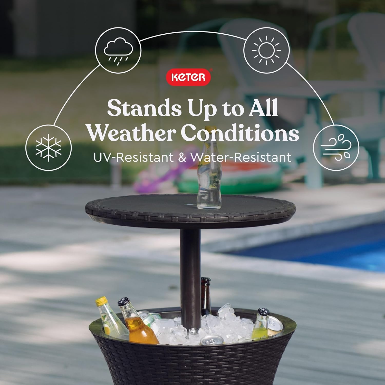 Thumbnail 3 de Keter Pacific Cool Bar Patio Table, 7.5 Gal