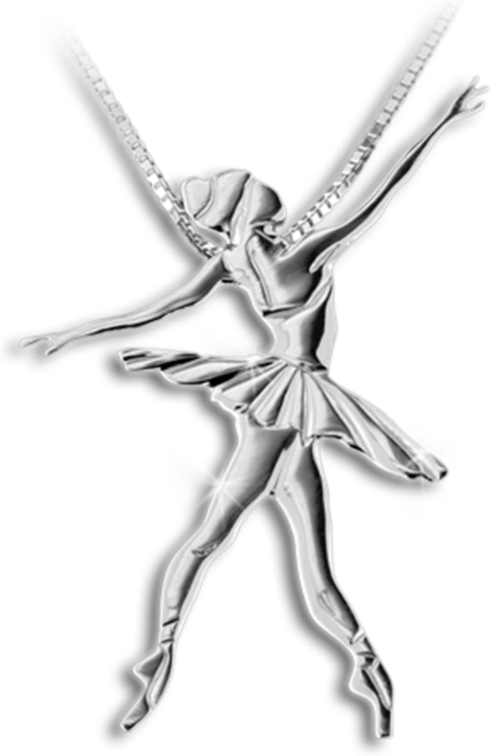Detalle de Gioiello Ballerina Allonge - MIKELART in Argento 925, catena Veneziana regolabile 40–45 cm