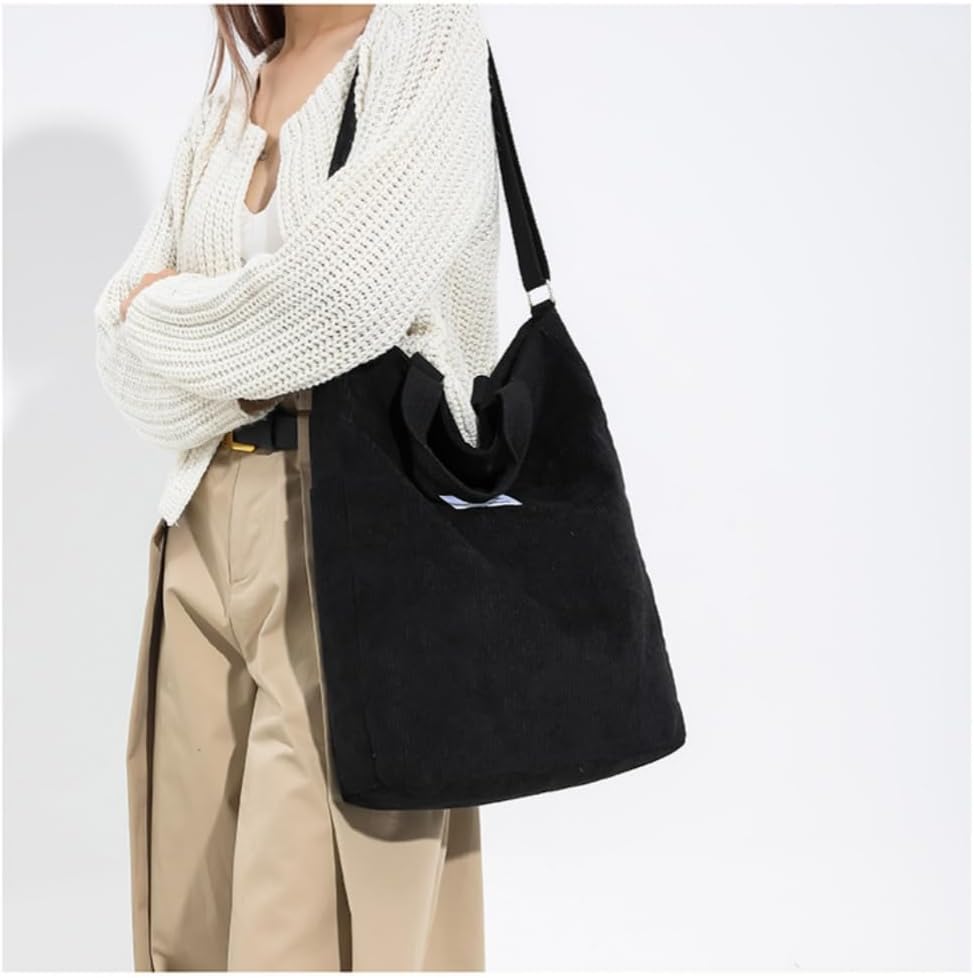 Thumbnail 1 de Aucuu Sac à main femme en velours côtelé – sac à bandoulière grande capacité, pliable