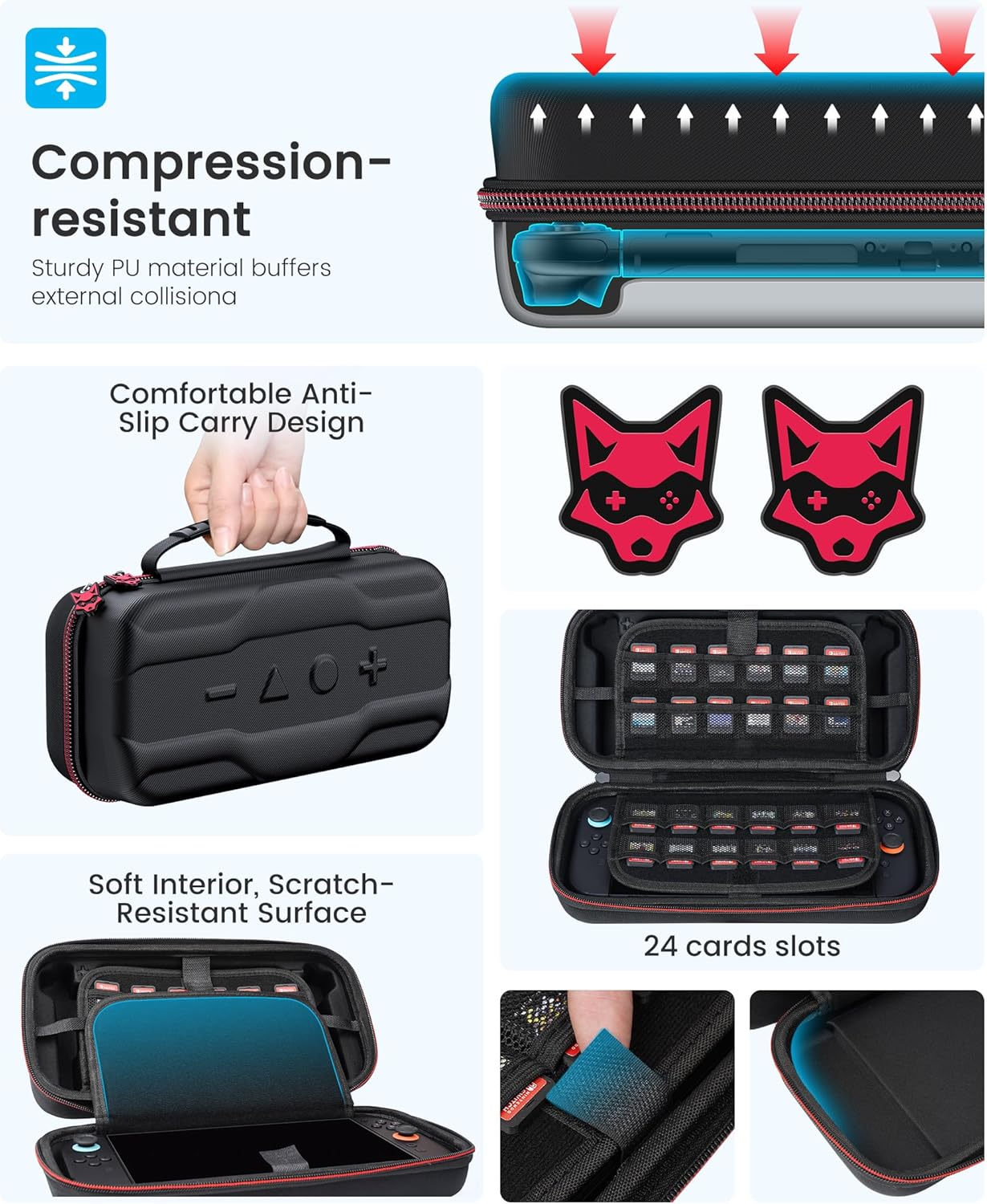 Thumbnail 2 de HELLCOOL Tasche für Nintendo Switch 2 – Ultra Schutz Hülle mit viel Platz für Joy-Con & Zubehör