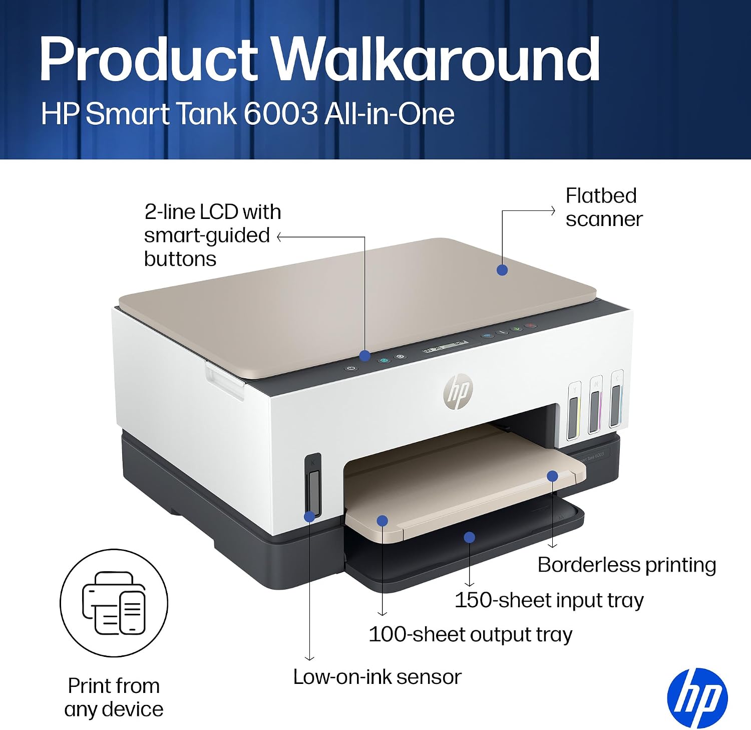Detalle 2 de HP Smart Tank 6003 All-in-One Printer