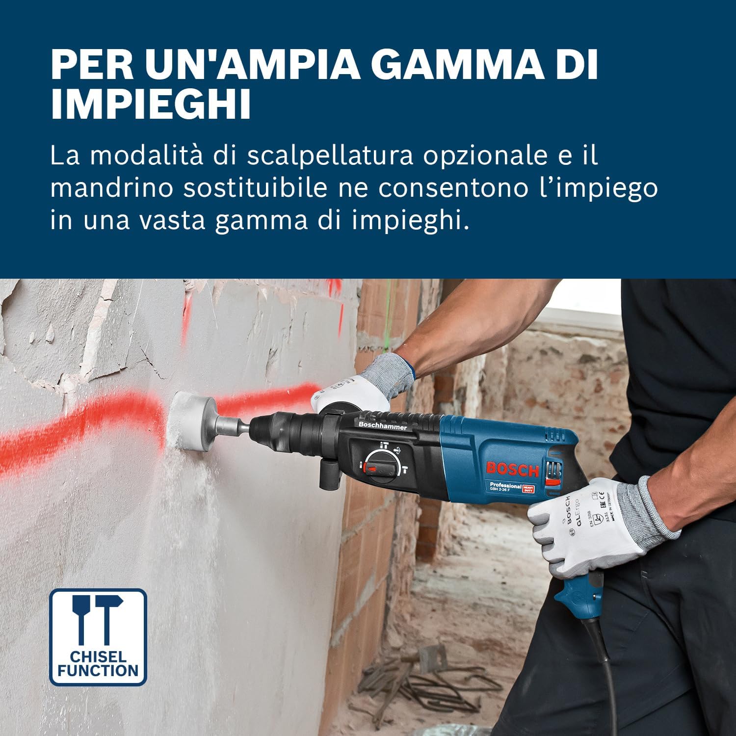 Thumbnail 2 de Bosch Professional GBH 2-26 F martello perforatore SDS Plus 2,7 J (0 611 2A4 000) in valigetta