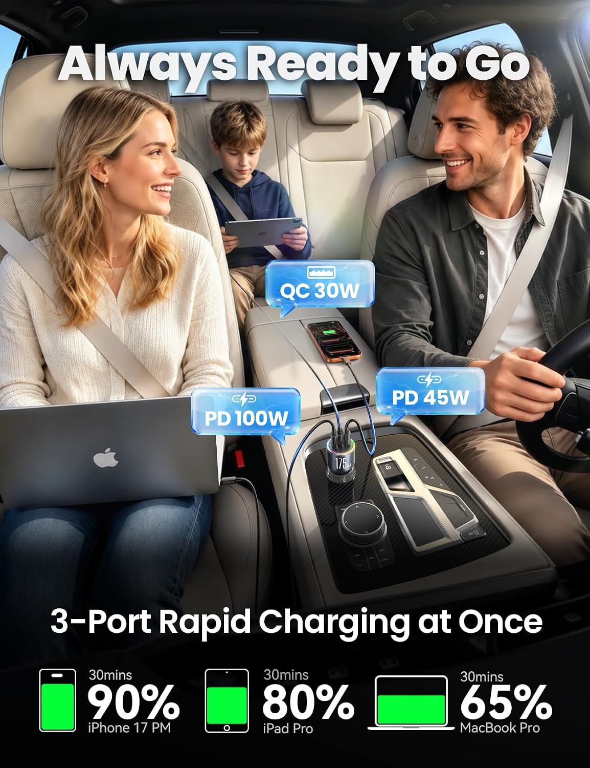 Thumbnail 2 de JOYROOM 175W Car Charger USB-C 🔌
