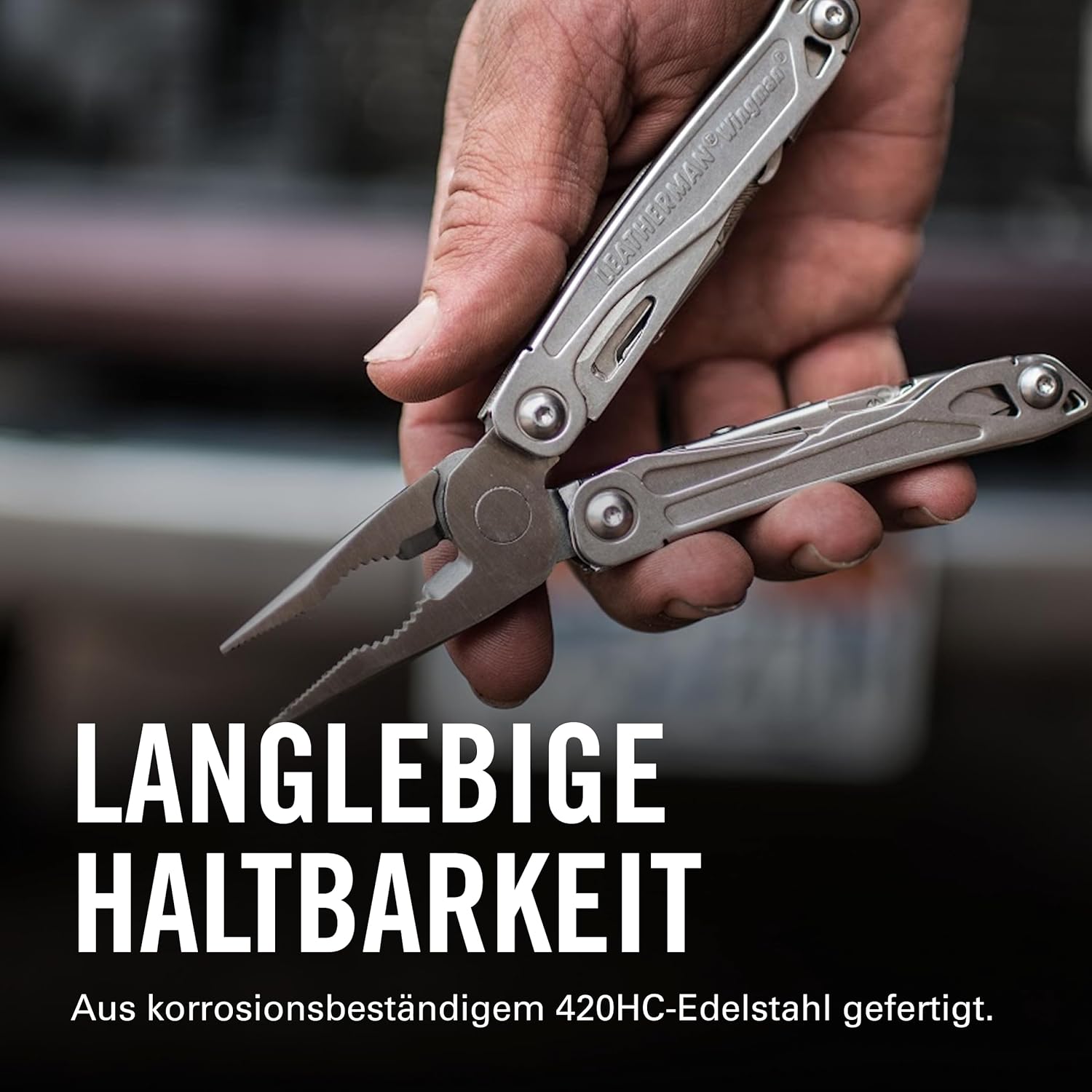 Detalle de Leatherman Wingman Multi-Tool – 14 Werkzeuge, Edelstahl, kompakt und zuverlässig