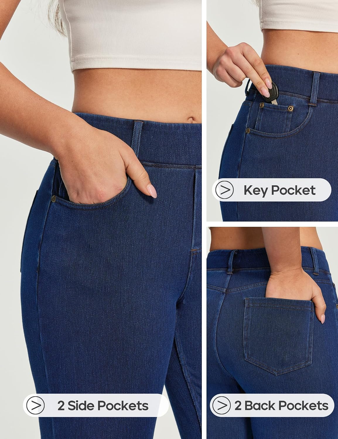 Thumbnail 4 de Pull-On Jeans in Stretch Denim